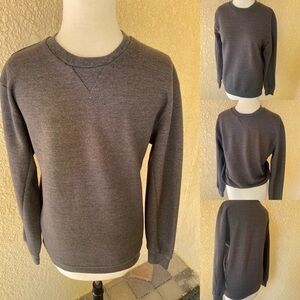 ZARA Essentials‎ Unisex Long Sleeve Sweatshirt Gray Size Small